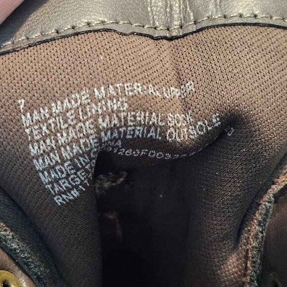 A New Day Tessa Heeled Boots Womens Size 7 Brown Chunky Round Toe Lace Up - Picture 8 of 8